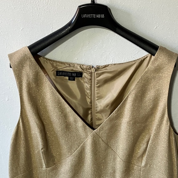 Glamorous Gold Lafayette 148! Sleeveless Dress - Picture 5 of 10